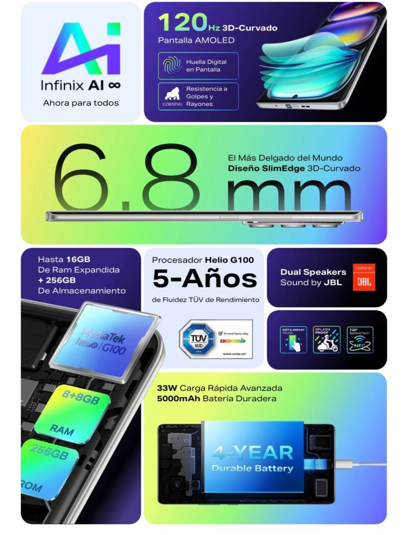 Infinix Hot 50 Pro Plus, 256GB y 16RAM - Imagen 4