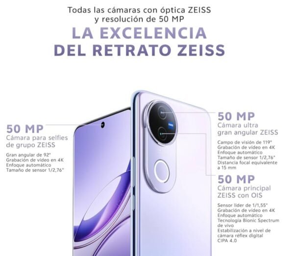 Vivo V50 5G 12GB RAM + 12GB RAM Extendida 512GB - Imagen 5
